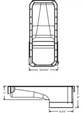 Moroso Chevrolet Big Block Mark IV/GM A Body Deep Wet Sump 6qt 8in Steel Oil Pan                                     - 20412 - Image 2