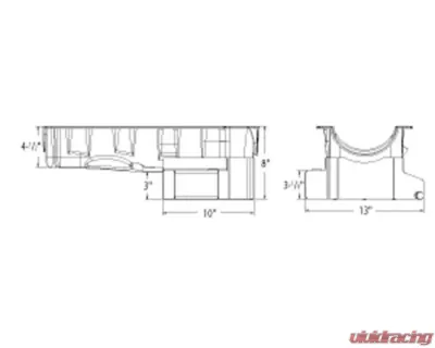 Moroso Chevrolet Big Block Gen 5/6/GM A Body Road Race Baffled Wet Sump 6.5qt 8in Steel Oil Pan - 20421