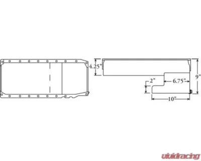 Moroso Chevrolet Big Block Gen 5/6/Chevrolet II Notched Rear Wet Sump 7qt 9in Steel Oil Pan - 20433