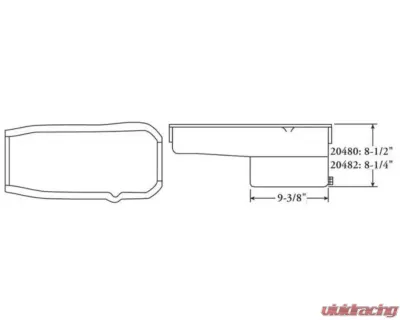 Moroso Deep Wet Sump 7qt 8.5in Steel Oil Pan Oldsmobile V-8 1965+ - 20480