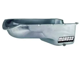 Moroso Wet Sump 7-1/8in Steel Oil Pan Pontiac V-8 Stock 301-455