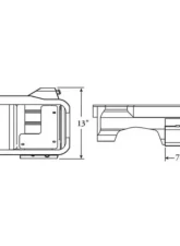 Moroso Kicked Out Wet Sump 7qt 7.5in Steel Oil Pan Ford 289-302 w/Rear Sump                                     - 20506 - Image 2