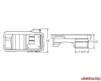 Moroso Kicked Out Wet Sump 7qt 7.5in Steel Oil Pan Ford 289-302 w/Rear Sump - 20506