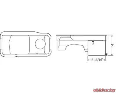 Moroso Wet Sump 7qt 9in Steel Oil Pan Ford 289-302 w/Rear Sump - 20521