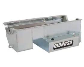 Moroso Kicked Out Circle Track Baffled Wet Sump 9qt 7.5in Steel Oil Pan Ford 351W w/Rear Sump