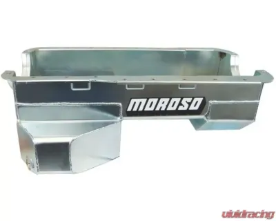 Moroso Road Race Baffled Wet Sump 7qt 7.5in Steel Oil Pan Ford 351W w/Rear Sump & Billet End Seals - 20534