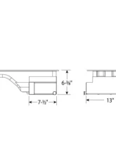Moroso Kicked Out Wet Sump 7qt 6.5in Steel Oil Pan Ford 4.6/5.4L w/Rear Sump                                     - 20546 - Image 2