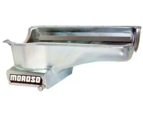 Moroso Kicked Out Wet Sump 7qt 8in Steel Oil Pan Ford 351C/351M w/Front Sump