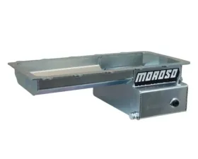 Moroso Road Race Baffled Wet Sump 7qt 6.25in Steel Oil Pan Ford 5.0 Coyote w/Front Sump