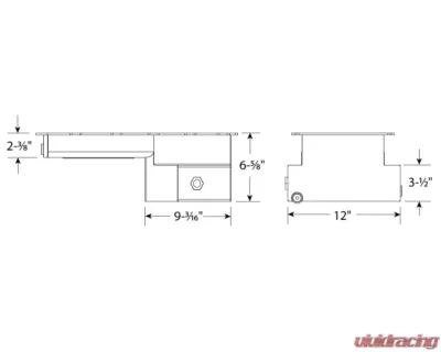 Moroso Road Race Baffled Wet Sump 7.5qt 6-5/8in Steel Oil Pan Ford 5.0 Coyote/Fox Swap w/Rear Sump - 20575