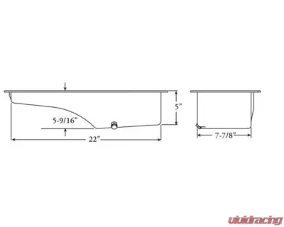 Moroso Wet Sump 5qt 5in Steel Oil Pan Ford 352-428 FE Stock w/Front Sump - 20606