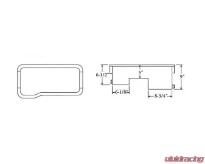 Moroso Wet Sump 7qt 9in Steel Oil Pan Ford 429-460 w/Rear Sump - 20625