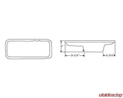Moroso Wet Sump 5qt 5in Steel Oil Pan Mopar 361-440 Stock w/Center Sump - 20766