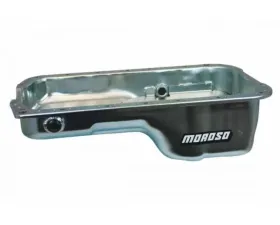 Moroso Wet Sump 4qt 5.25in Steel Oil Pan Honda 2.2/2.3L H Series Stock w/Oil Drainbacks