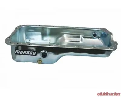 Moroso Wet Sump 4qt 5.25in Steel Oil Pan Honda 2.2/2.3L H Series Stock w/Oil Drainbacks - 20916