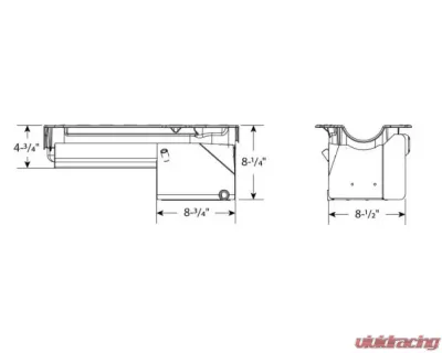 Moroso Pre-80 Chevrolet Small Block/Dart Little M Power Pouch Wet Sump 7qt 8.25in Steel Oil Pan - 21015