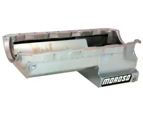 Moroso Chevrolet Big Block Mark IV Drag Race Baffled Power Pouch Wet Sump 6-7qt 8in Steel Oil Pan