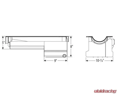 Moroso Chevrolet Big Block Mark IV Drag Race Baffled Power Pouch Wet Sump 6-7qt 8in Steel Oil Pan - 21047
