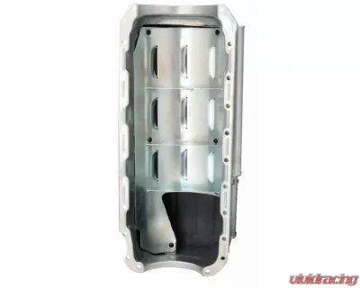 Moroso Chevrolet Big Block Mark IV Drag Race Baffled Power Pouch Wet Sump 6-7qt 8in Steel Oil Pan - 21047