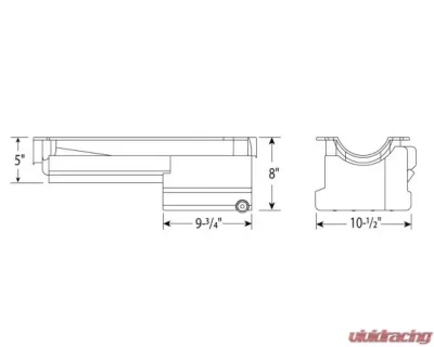 Moroso Chevrolet Big Block Mark IV Drag Race Baffled Power Pouch Wet Sump 6-7qt 8in Steel Oil Pan - 21049