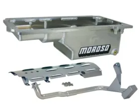 Moroso Deep Drag Race Baffled Wet Sump 6qt 9in Aluminum Oil Pan GM LS F-Body w/-10An Fitting 1993-2002