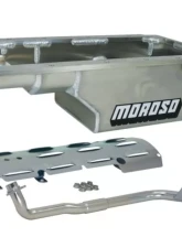 Moroso Deep Drag Race Baffled Wet Sump 6qt 9in Aluminum Oil Pan GM LS F-Body w/-10An Fitting 1993-2002                                     - 21150 - Image 3