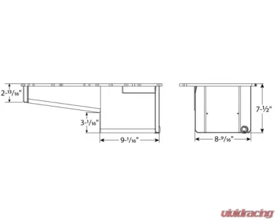 Moroso Drag Race Baffled Wet Sump 7qt 7.5in Aluminum Oil Pan GM LS COPO Camaro w/Rear Sump 2016+ - 21153