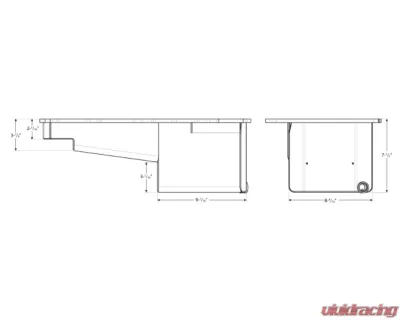 Moroso Drag Race Baffled Wet Sump 7qt 7.5in Aluminum Oil Pan GM LS COPO Camaro w/Rear Sump 2012-2015 - 21158