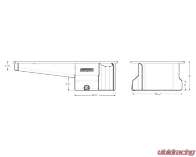 Moroso Road Race Baffled Wet Sump 7qt 6in Aluminum Oil Pan GM LS Swap w/Spin-On Oil Filter Adapter - 21159
