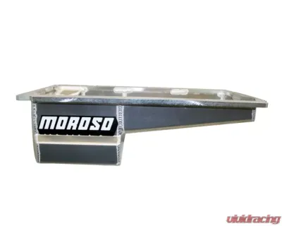 Moroso Road Race Baffled Wet Sump 7qt 6in Aluminum Oil Pan GM LS Swap w/Spin-On Oil Filter Adapter - 21159