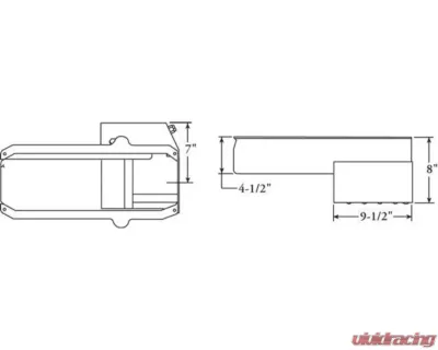 Moroso Wet Sump 7qt 8in Steel Oil Pan Pre-85 Chevrolet Small Block w/Passenger Side Dipstick - 21308