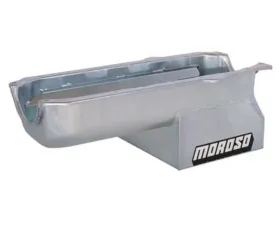 Moroso Wet Sump 7qt 8in Steel Oil Pan Pre-85 Chevrolet Small Block w/Passenger Side Dipstick
