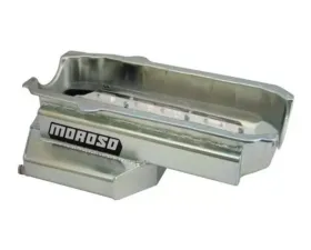 Moroso Wet Sump 7qt 7-1/8in Steel Oil Pan Pre-85 Chevrolet SBC w/Passenger Side Dipstick