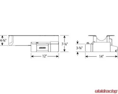 Moroso Wet Sump 7qt 7-1/8in Steel Oil Pan Pre-85 Chevrolet SBC w/Passenger Side Dipstick - 21312