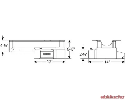 Moroso Wet Sump 6qt 6.5in Steel Oil Pan Pre-85 Chevrolet SBC w/Passenger Side Dipstick - 21314