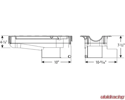 Moroso Wet Sump 7qt 7.5in Steel Oil Pan Pre-80 Chevrolet SBC w/Driver Side Dipstick - 21316