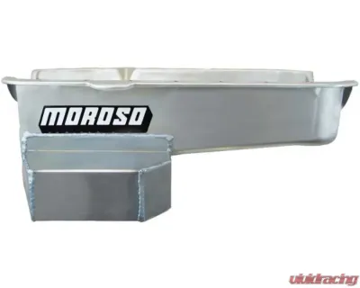 Moroso Wet Sump 7qt 7.5in Steel Oil Pan Pre-80 Chevrolet SBC w/Driver Side Dipstick - 21316