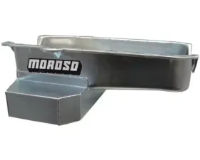 Moroso Wet Sump 7qt 7.5in Steel Oil Pan Chevrolet SBC w/1 Piece Rear Main Seal 1986+