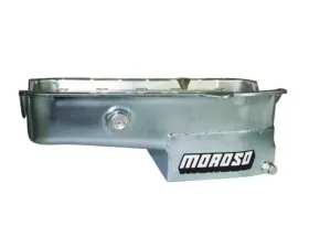 Moroso Wet Sump 7qt 7.5in Steel Oil Pan Chevrolet SBC w/1in Inspection Bung 1980-1985
