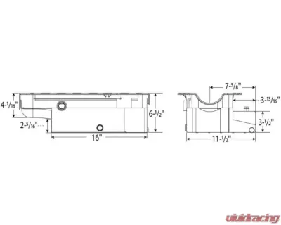 Moroso Wet Sump 8qt 6.5in Steel Oil Pan Chevrolet SBC w/1in Inspection Bung 1980-1985 - 21326