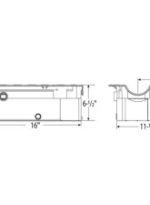 Moroso Wet Sump 8qt 6.5in Steel Oil Pan Chevrolet SBC w/1in Inspection Bung 1986+                                     - 21327 - Image 2