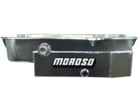Moroso Wet Sump 8qt 6.5in Steel Oil Pan Pre-80 Chevrolet SBC w/1in Inspection Bung