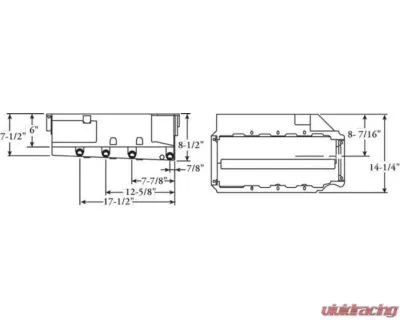 Moroso Drag Race Dry Sump Aluminum Oil Pan Donovan 700/DRC2/Merlin BBC w/Four Pick Ups - 21592