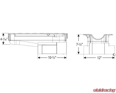 Moroso Road Race Wet Sump 7qt 7.5in Steel Oil Pan Pre-80 Chevrolet SBC - 21813
