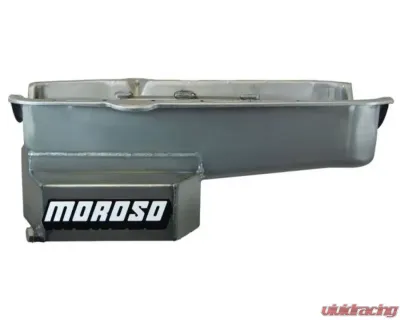Moroso Road Race Wet Sump 7qt 7.5in Steel Oil Pan Chevrolet SBC w/1 Piece Seal 1986+ - 21815