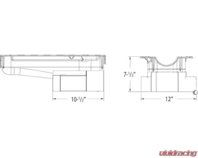 Moroso Road Race Wet Sump 7qt 7.5in Steel Oil Pan Chevrolet SBC w/1 Piece Seal 1986+ - 21815