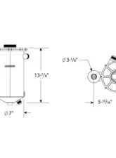 Moroso 7in Diameter -16An Fitting 2 Piece 13in Tall Pro Mod Dry Sump Oil Tank                                     - 22617 - Image 2
