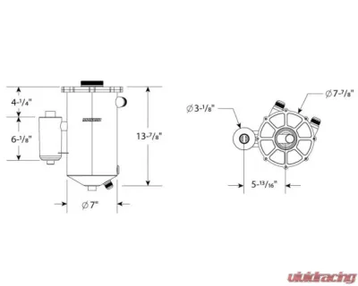 Moroso 7in Diameter -16An Fitting 2 Piece 13in Tall Pro Mod Dry Sump Oil Tank - 22617