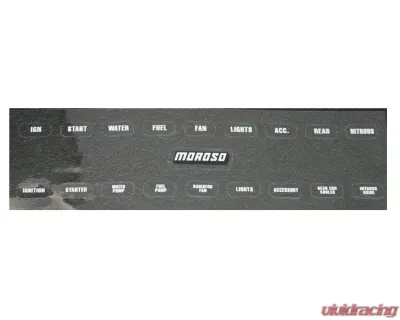Moroso Part No 74130/74131/74132/74133/74134/74135/74136/74180 Electrical Switch Panel Label - 97542