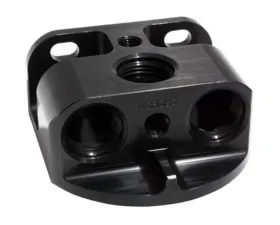 Moroso 13/16in-16 & 3/4in-16 22mm Thread Front Port Remote Mount Oil Filter Adapter